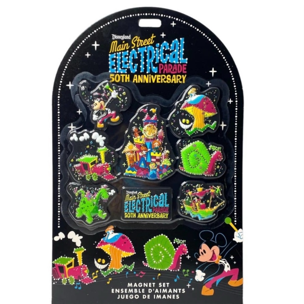 Disney Main Street Electric Parade 50 Anniversary Magnet Set Of 8 NEW Package